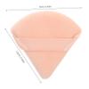 6pcs Triangle Powder Puff with Plush Cloth Fan Shape for Makeup view 2