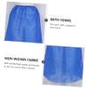 TOBBOMEY 10pcs Disposable Bath Skirt for Women Non-woven Lightweight Convenient Wearable Bath Towel Salons Spas and Sauna Use Blue view 3