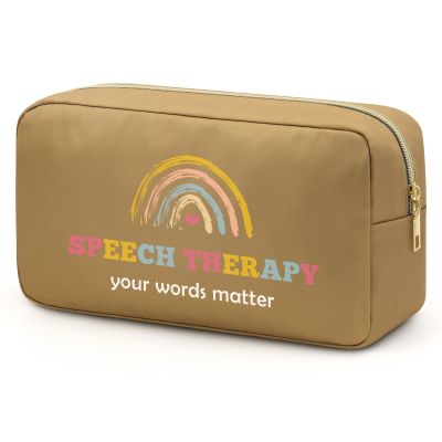 Speech Therapy Gifts Makeup Bag Teach Bag,Speech Pathologist Gifts Special Education Teacher Makeup Bag Speech Therapy Gifts Birthday Christmas Birthday Thanksgiving Gifts for SLP Therapy Gifts Bag