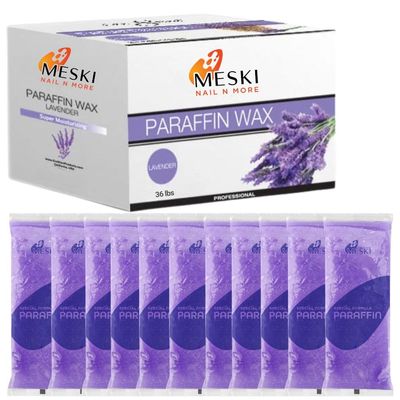 36 Pack Lavender Scented Paraffin Wax Refills for Hands and Feet, Natural Paraffin Wax for Paraffin Bath Machine, Hand and Foot Wax Treatment, Deep Hydration and Moisturizing Therapy
