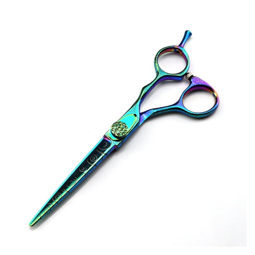 6 Inch Green Barberhaircutting Scissors, Toothhaircutting Scissors, Thinninghaircutting Scissors, Flathaircutting Scissors, Special for Salon Hair Cutting Shears(Cutting)