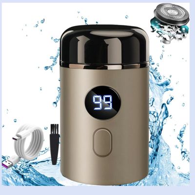 Electric Razor for Men & Women, Upgrade 18-Blade, 3D Micro Float Shaver, IPX7 Waterproof, Portable & Travel-Friendly, Gold