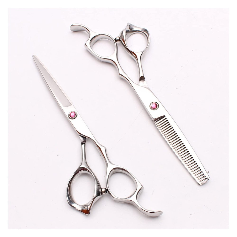6 Inch Barberhaircutting Scissors, Hairdresser,haircutting Scissors and Thinninghaircutting Scissors for Hair Salon Styling Hair Cutting Shears(Clear)