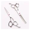 6 Inch Barberhaircutting Scissors, Hairdresser,haircutting Scissors and Thinninghaircutting Scissors for Hair Salon Styling Hair Cutting Shears(Clear) view 2
