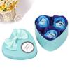 3Pcs Heart Scented Bath Body Petal Rose Flower Soap,Plant Essential Rose Soap Set, Gifts Ideas for Her Women Girls Mom Birthdays Christmas (Blue) view 1