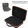 60 Bottles Essential Oil Carrying Case, Premium Quality Hard Shell Case with Superior, Shockproof for 5ml,15ml Roller Bottle Organizer, Universal Design Black (Red) view 2
