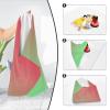 Emelivor Red Green Gradient Self-Adhesive Magic Cloth Makeup Bag Foldable Cosmetic Bag for Travelling Camera Lens Wrap Storage Bag Organizer for Travel Electronics, 17.7x17.7in view 3