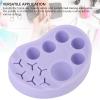 Eyelash Lift Palette, Silicone Tweezers Slots Makeup Mixing Tool, Multifunctional Lash Brow Lamination Palette with of 65 x 45 x 15mm, Suitable for Perming Lashes (Purple) view 4