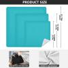 Emelivor Teal Self-Adhesive Magic Cloth Makeup Bag Foldable Cosmetic Bag for Travelling Protective Wrap for Camera Travel Makeup Bag Organizer for Cosmetics, 21.7x21.7in view 2