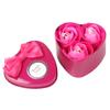3Pcs Heart Scented Bath Body Petal Rose Flower Soap,Plant Essential Rose Soap Set, Gifts Ideas for Her Women Girls Mom Birthdays Christmas (Hot Pink) view 2