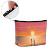 HJUQNGF Cosmetic Bag Couple Watching Sunrise Portable Toiletry Bag Large Capacity Travel Makeup Bag Beauty Makeup Organizer for Full-Sized Shampoo Conditioner Brushes Set Makeup Accessories view 4
