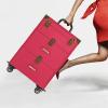 BIXIBIN Rose Aluminum Rolling Makeup Train Case with Wheels, 3-Tier Large Cosmetic Organizer with Lock, for Salon Barber Traveling Cart Trunk,Makeup Artists and Beauty view 3