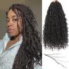 Goddess Locs Crochet Hair 7 Packs Bohemian Faux Locs Pre-Looped Braids, Boho Goddess Soft Locs Crochet Hair with Curly Ends Hair Extensions for Women (4#, 24 Inch) view 1