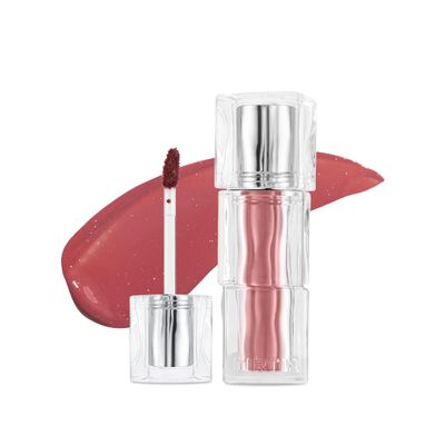 TIRTIR [*Mini Size Waterism Tinted Lip Gloss #03 Sand Mond, 0.06 Fl Oz  Kiss Ready Lipgloss, 12H Long Lasting Non Sticky Natural Tinted Glow Korean Multiuse Cheek and Lip Tint for Women gift