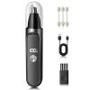 Aeheqkl Men's Nose Hair Trimmer 2025 Ear and Nose Hair Trimmer, USB Charging, LED Display Screen, Stainless Steel Double-Edged Rotating Blade, Universal for Men and Women (Silver) view 1