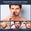 Aeheqkl Men's Nose Hair Trimmer 2025 Ear and Nose Hair Trimmer, USB Charging, LED Display Screen, Stainless Steel Double-Edged Rotating Blade, Universal for Men and Women (Silver) view 2
