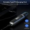 Aeheqkl Men's Nose Hair Trimmer 2025 Ear and Nose Hair Trimmer, USB Charging, LED Display Screen, Stainless Steel Double-Edged Rotating Blade, Universal for Men and Women (Silver) view 3