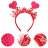 LOGOFUN Heart Headband Valentine's Day Sequin Heart Headband Sparkly Love Heart Headpiece Cupid Costume Accessory for Wedding Engagement Party view 2