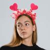 LOGOFUN Heart Headband Valentine's Day Sequin Heart Headband Sparkly Love Heart Headpiece Cupid Costume Accessory for Wedding Engagement Party view 3