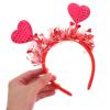 LOGOFUN Heart Headband Valentine's Day Sequin Heart Headband Sparkly Love Heart Headpiece Cupid Costume Accessory for Wedding Engagement Party view 4