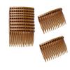 10Pcs 7x4.5CM Hair Side Combs 14 Teeth Plastic French Twist Comb Vintage Fine Hair Clips Hair Styling Accessories for Women Girls Bridal Wedding(Coffee) view 1