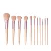 11pcs Professional Makeup Brush Set Makeup Brushes Kabuki Makeup Brush Set Foundation Brush with Travel Makeup Bag (11 Brush + PU bag) view 2