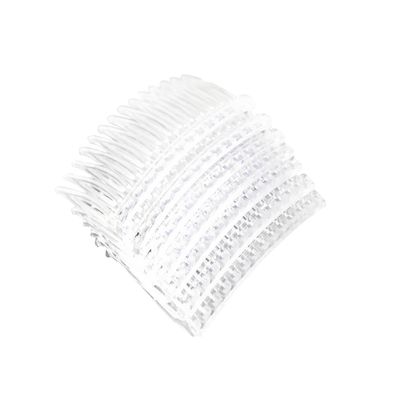 10Pcs 7x4.5CM Hair Side Combs 14 Teeth Plastic French Twist Comb Vintage Fine Hair Clips Hair Styling Accessories for Women Girls Bridal Wedding(Clear)