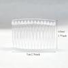10Pcs 7x4.5CM Hair Side Combs 14 Teeth Plastic French Twist Comb Vintage Fine Hair Clips Hair Styling Accessories for Women Girls Bridal Wedding(Clear) view 2