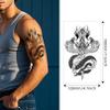 16 Sheets Black Scary Realistic Temporary Tattoos for Men and Women, Half Arm Waterproof Temp Tattoo Stickers Adults, Hand and Body Art Dragon Flower for BBQ Pool Beach Party view 4