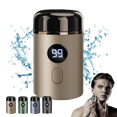 Mini Portable Electric Shaver, Mini Electric Shaver Razor, Mini 3D Micro Float Shaver Pocket Razor for Men (#B)