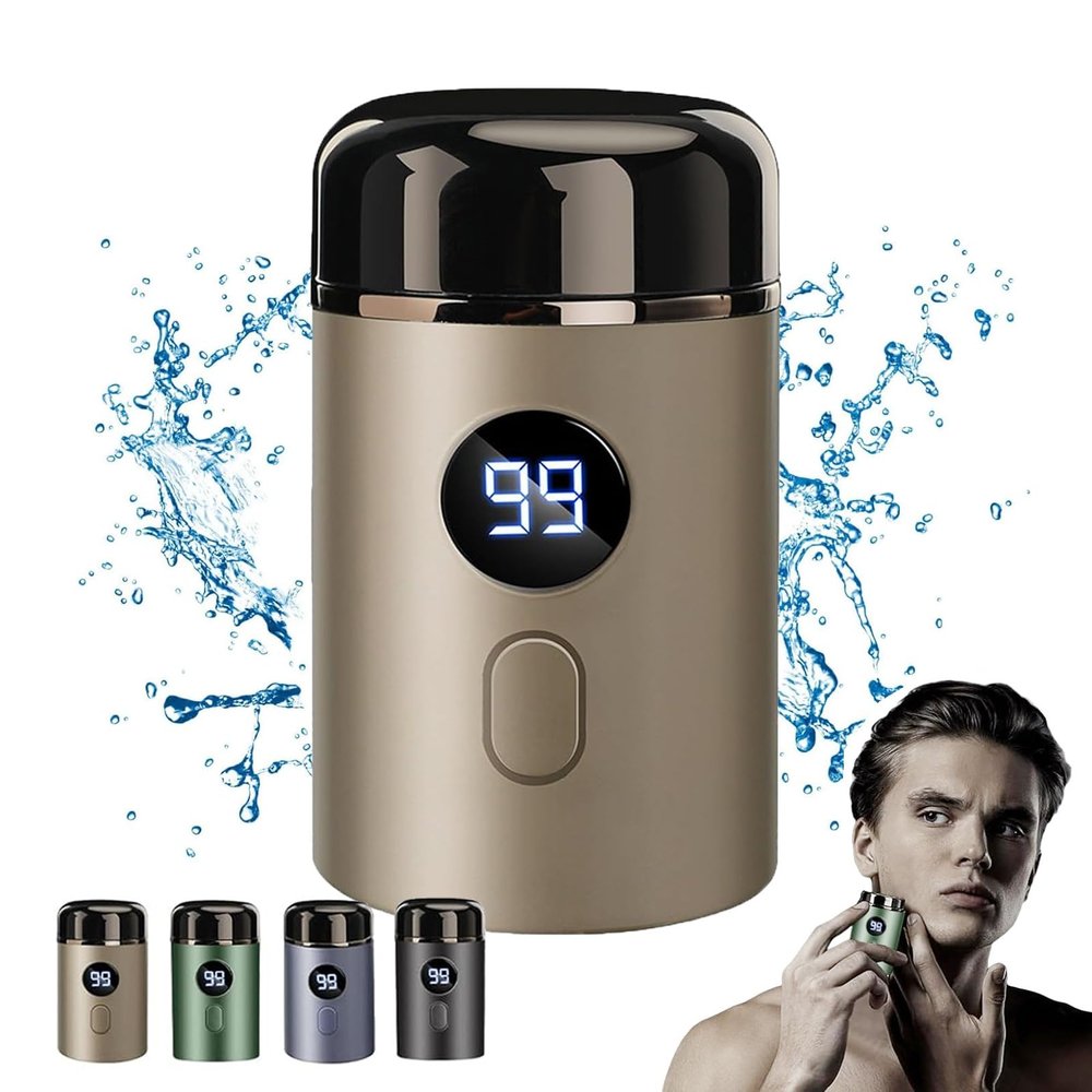 Mini Portable Electric Shaver, Mini Electric Shaver Razor, Mini 3D Micro Float Shaver Pocket Razor for Men (#B)
