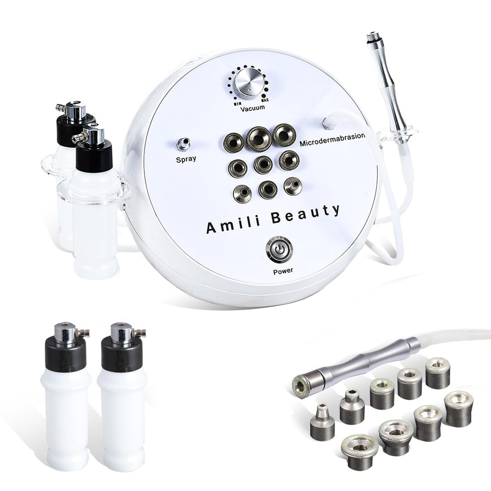 Keicnkj Diamond Microdermabrasion Machine, 2 in 1 Power Professional Facial Skin Microdermabrasion Kit, Ideal Gift for Women Men