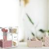 Acrylic Makeup Organizer Clear Cosmetic Brush Holder with Dustproof Lid 3 Drawers view 3