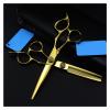 Shears for Hair Cutting 6 Inch Golden Barber Scissors, Barber Scissors, Hairdressing Scissors, Thinning Barber Scissors, Hairdresser's Scissors Hair Cutting Kit,Cutting-Q (Cutting Q) view 2