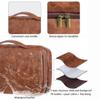 3-In-1 Large Personalized PU Leather Toiletry Bag, Hanging Toiletry Bag Removable Bag PU Leather (Teal) view 3