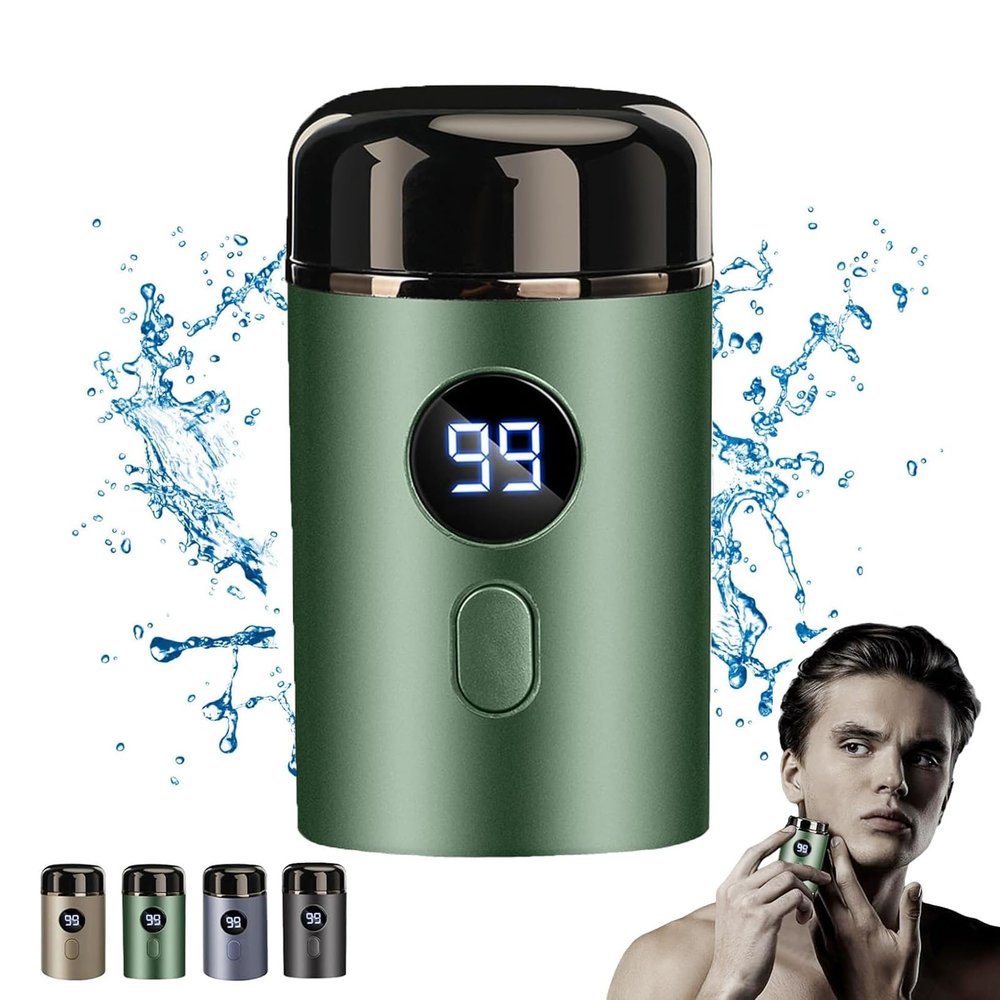 Mini Portable Electric Shaver, Mini Electric Shaver Razor, Mini 3D Micro Float Shaver Pocket Razor for Men (#C)