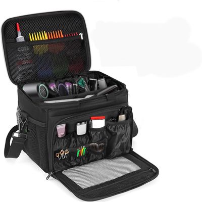 Barber Supplies Bag Portable,Barber Carrying Bag with Shoulde Strap, Barber Tools Storage Hair Clipper Case Organizer for Scissors Clippers Trimmers & Haircut Kits,Professional Hairdressing Bag