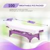 100 Pcs Disposable Bed Sheets (31" x 71"), Disposable Massage Table Sheets, Non Woven Fabric, Breathable SPA Bed Cover for Ultimate Hygiene & Comfort in Massage,Tattoos,Waxing, for Esthetician (White) view 3