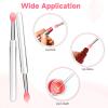 10Pcs Silicone Lip Mask Applicator Reusable Lip Balm Applicators Lipstick Brushes with Caps, Lips Gloss Brush, Lips Applicators view 2