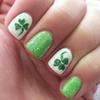24Pcs Shamrock Press on Nails Short Square Fake Nails Full Cover Glitter Glue on Nails St. Patrick's Day Nails Design Lucky Clover False Nails Green Coffin Stick on Nail Spring Acrylic Nails for Women view 1
