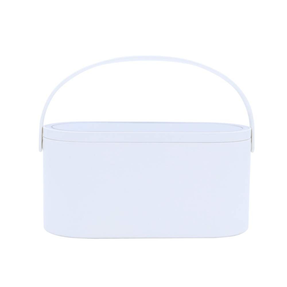 CQJRGF Travel Makeup Case Travel Makeup Bags Organizer with LED Light Mirror, Makeup Train Case Portable Cosmetic Box Jewelry Organizer for Women(A)