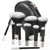 10 Pcs Mini Makeup Brush Travel Size Set With Brush Pouch, Portable Small Full Complete Function Cosmetic Brushes Kit for Women and Girls On the Go (Black) view 1