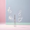 1pc Silver Slanted Flat Tip Tweezer,Slanted Flat Tip Metal Hair Eyebrow Tweezer Cosmetic Tool for Lady Shave and Hair Removal view 2