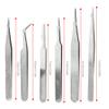 6pcs Less Steel Anti Static Tweezers Set Electronics PCB Repair Tool, Multifunctional Accessory For Home Use view 4