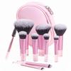 10 Pcs Mini Makeup Brush Travel Size Set With Brush Pouch, Portable Small Full Complete Function Cosmetic Brushes Kit for Women and Girls On the Go (Pink) view 1