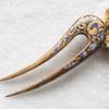 French Lilac Hair Pin, Handmade U Shaped Clip for Buns, Hair Fork Stick for Women, French Barrette Accessories, Celtic Wood Comb view 2