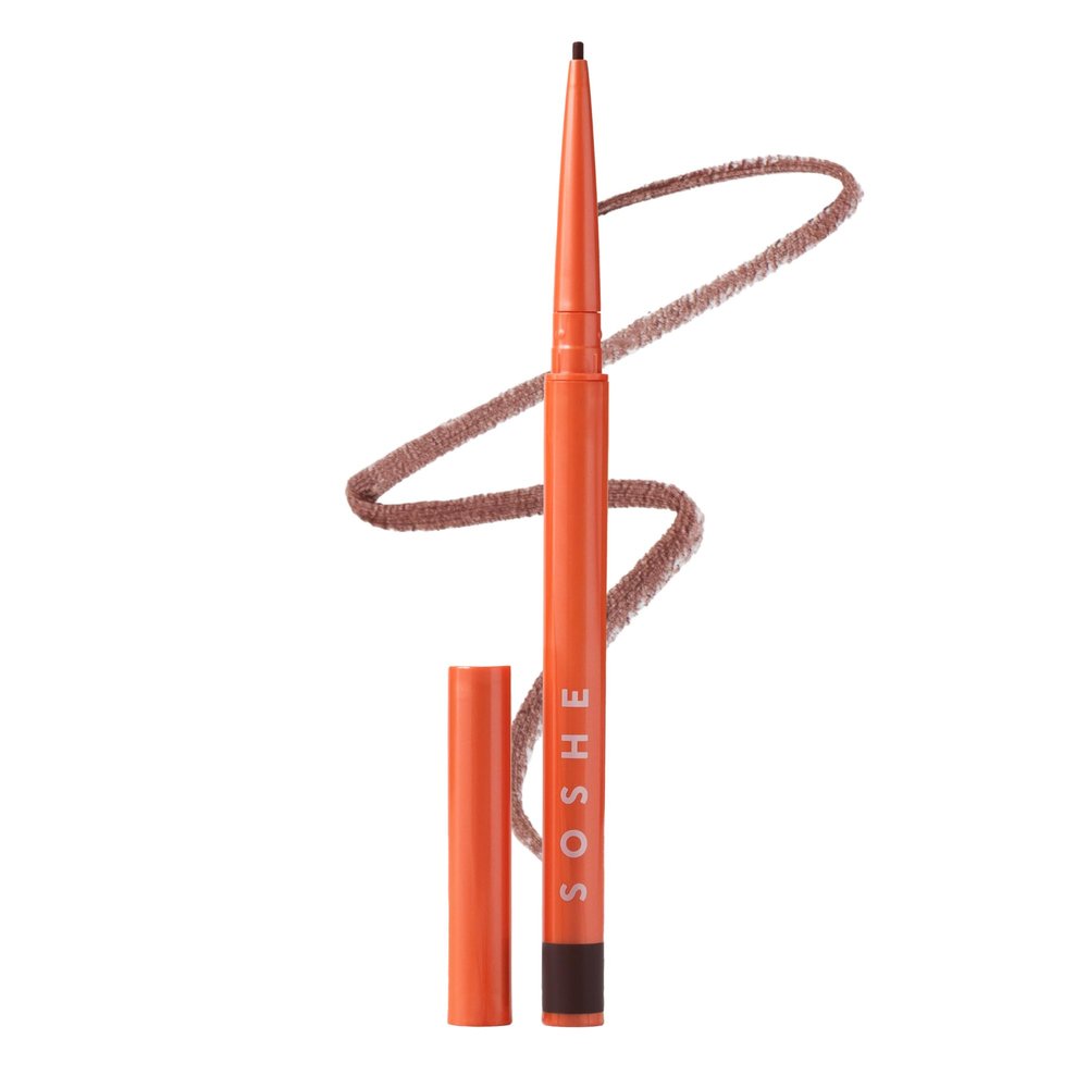 SOSHE Beauty - Waterproof Precision Eyeliner | 1.5mm Smudge-Proof Gel Liner| Easy Refills | Cruelty-Free, Certified Plastic Negative (Lovesick - Burgundy Brown)