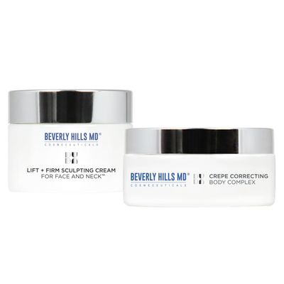 Beverly Hills MD's Face & Body Crepe Combo - Improve Appearance Aging Skin on the Face and Neck - Hydrate, Plump, Firm, Tone & Lift