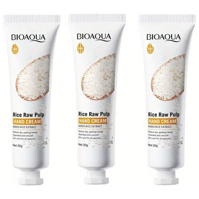 BIOAQUA Rice Raw Pulp Hand Cream Rice Extract Hydrates Hands Smooth Skin Care 30g / 1.06oz (3)