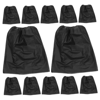 12pcs Salon Bath Wrap Bath Mat mats Hanging Wet Bag robe for Women Bubble room Non Slip Salon robe room Rug Wet Dry Bag Black Non-woven Fabric
